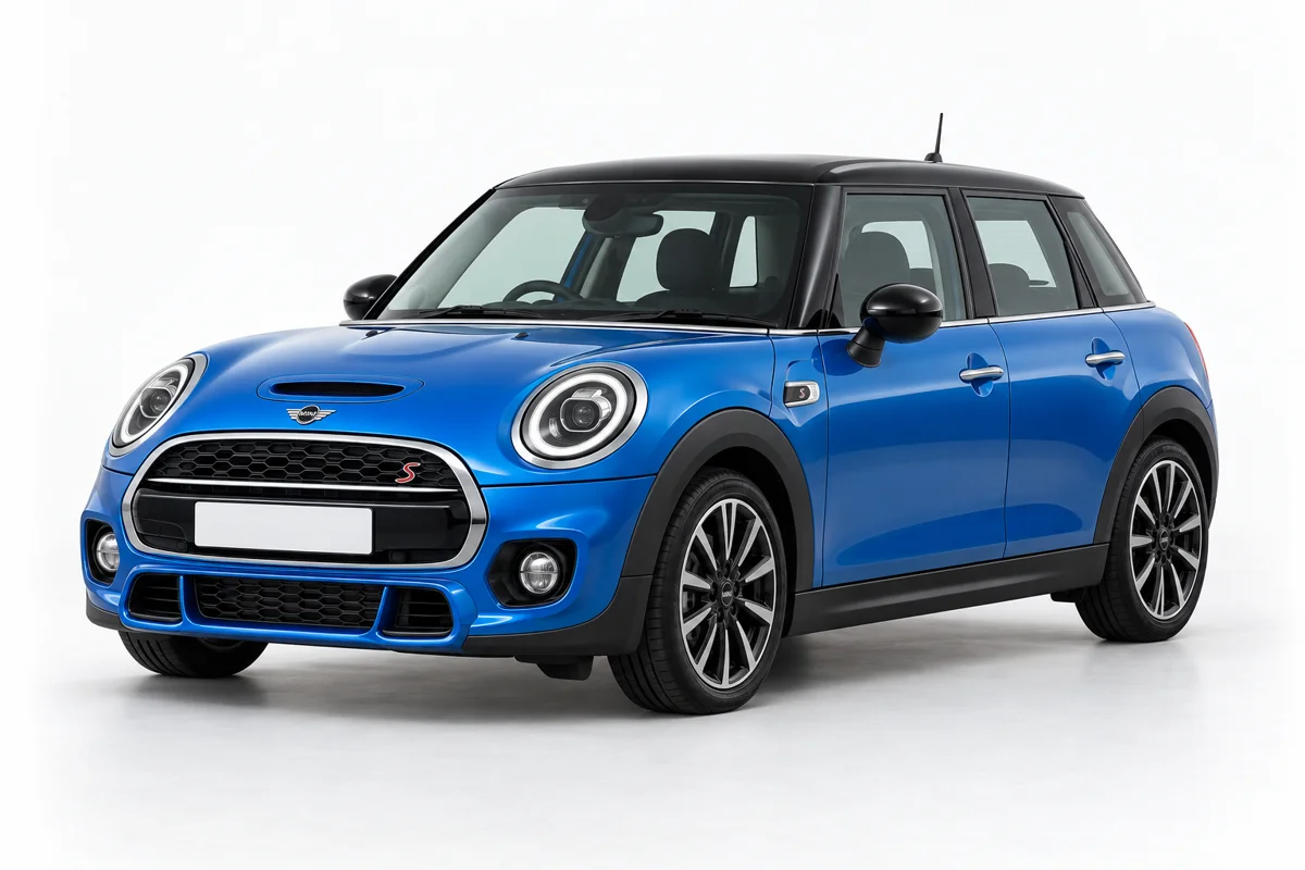 Ilustrasi AI MINI Cooper S 5 Door biru