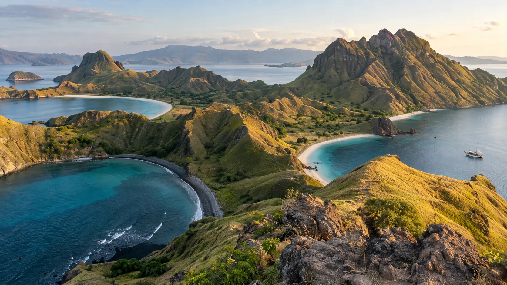 Ilustrasi sinematik Labuan Bajo