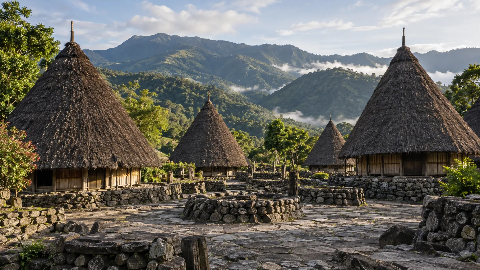 Ilustrasi sinematik Todo Village